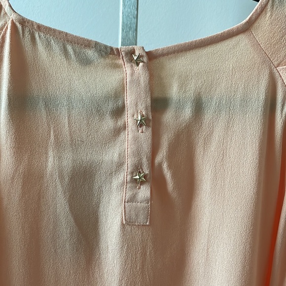Zara peach puff sleeve blouse sz S - Picture 6 of 6